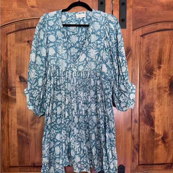 Daughters of India Tops - Daughters of India Kyra Mini Dress ~ Ocean Blue Size Large